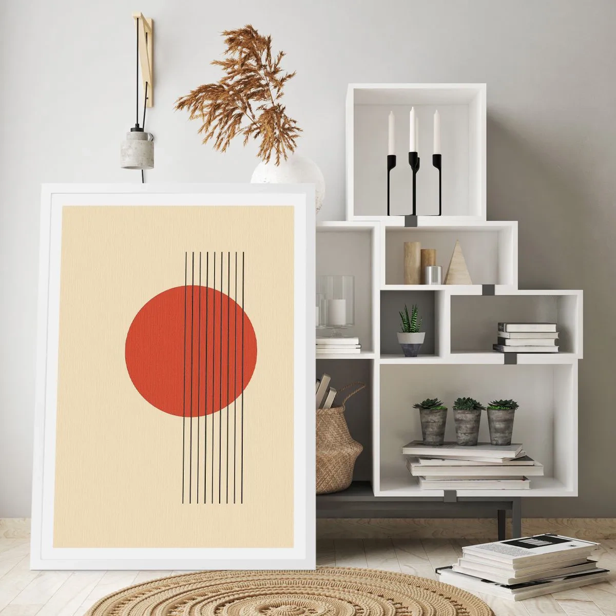 Affiche dans un cadre blanc - Poster - Aux alentours et plus loin - 50x70 cm