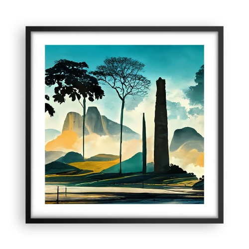 Affiche dans un cadre noir - Poster - Toujours de plus en plus haut - 50x50 cm