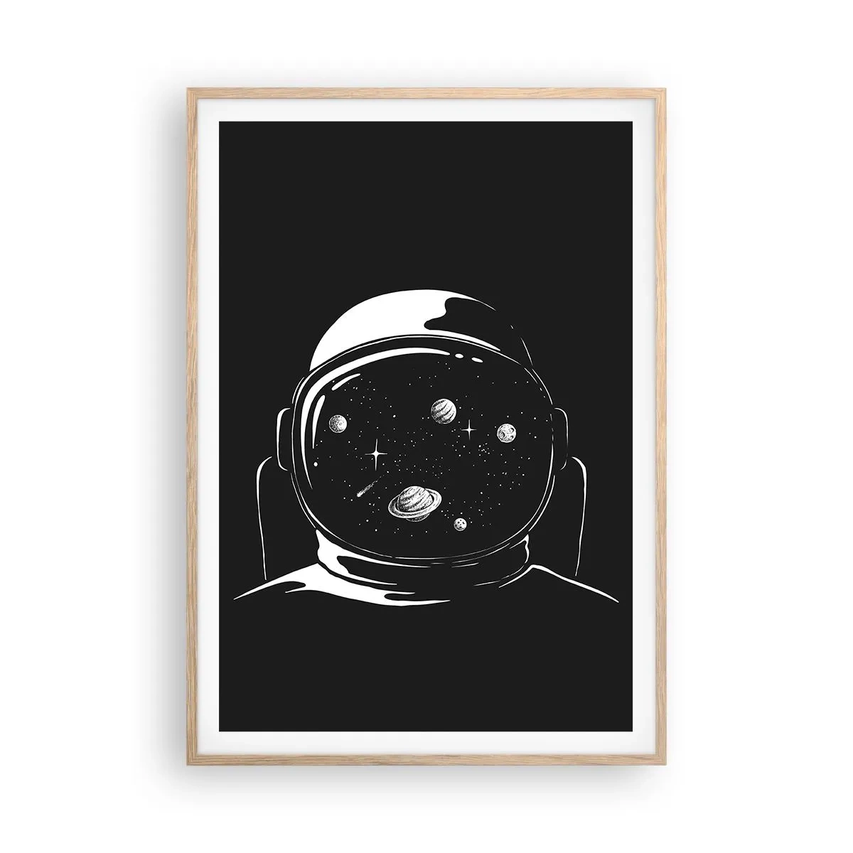 Affiche dans un chêne clair - Poster - Sympa la vue - 70x100 cm