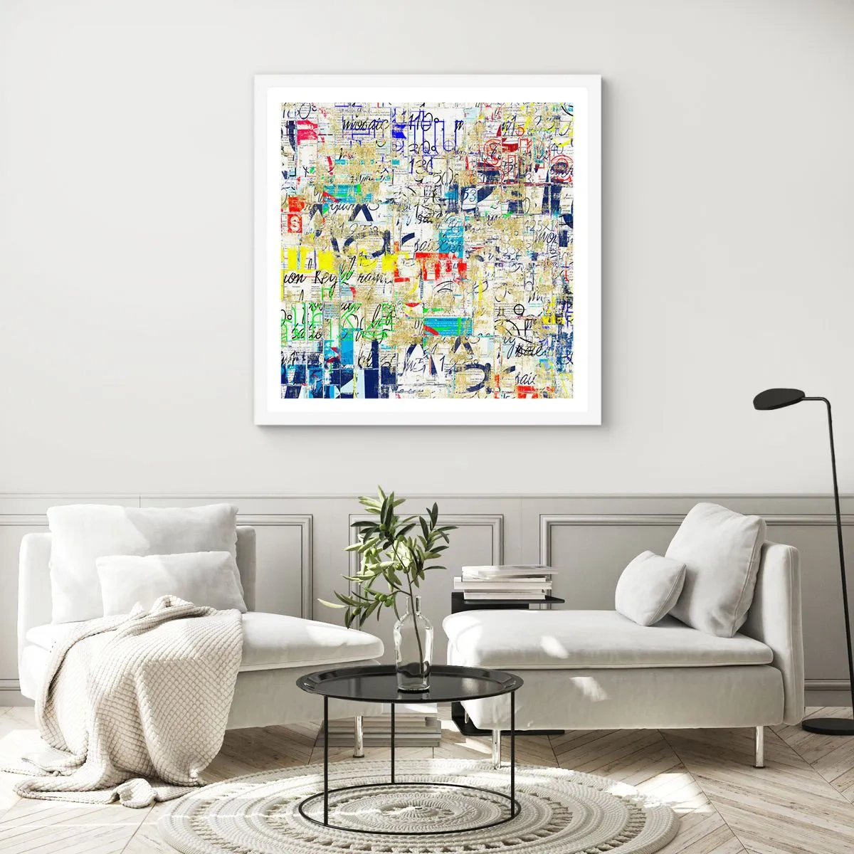 Affiche dans un cadre blanc - Poster - Ca fait juste plaisir aux yeux - 40x40 cm