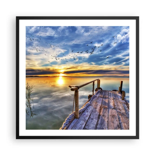 Affiche dans un cadre noir - Poster - Le vent se repose - 60x60 cm