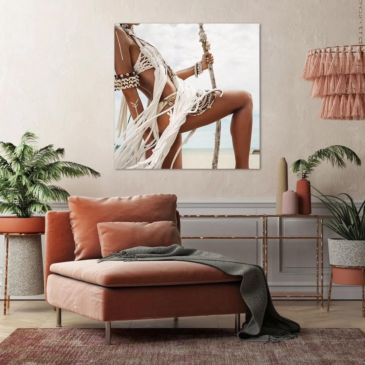 Impression sur toile - Image sur toile - Prêtresse du soleil - 60x60 cm