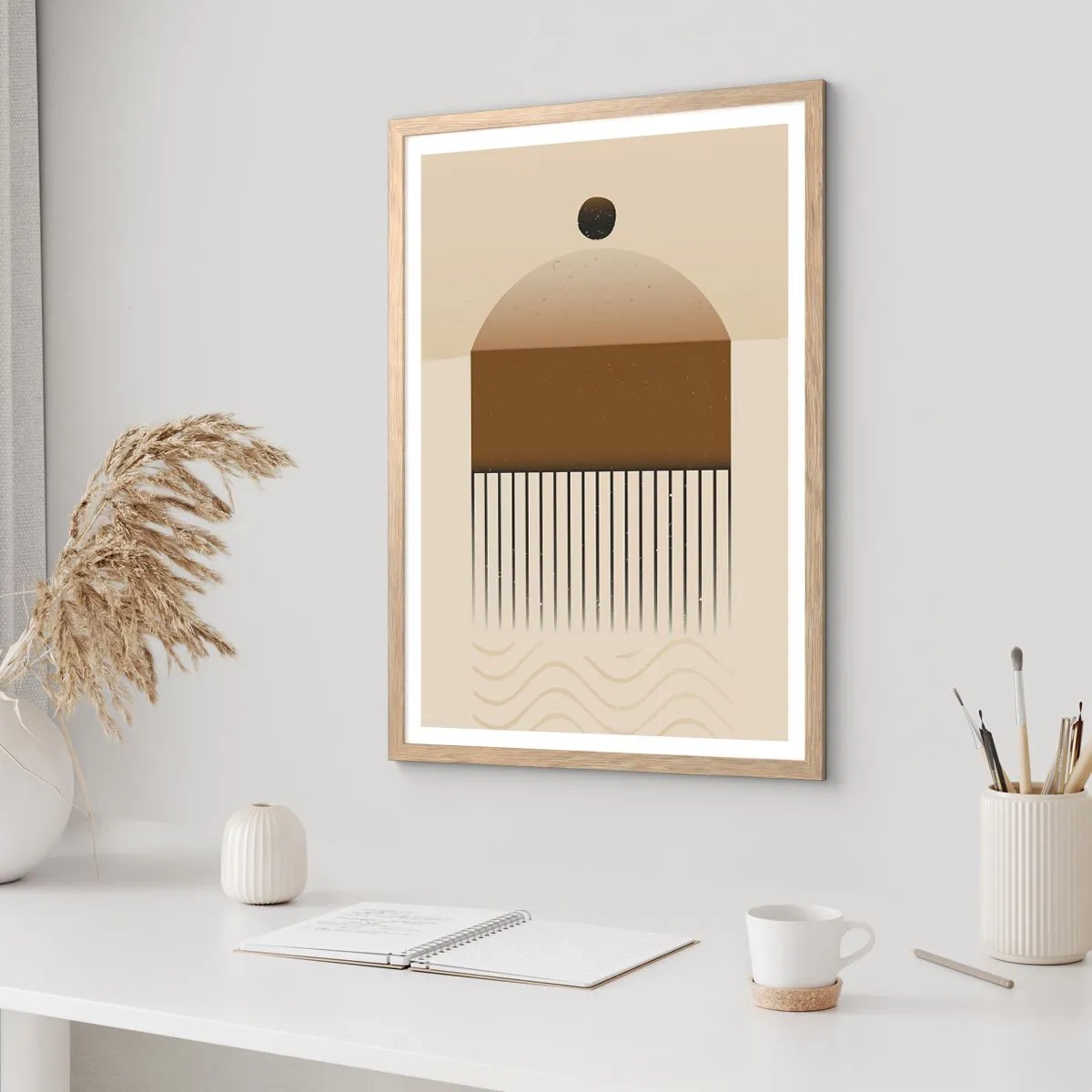 Affiche dans un chêne clair - Poster - Différents états - 50x70 cm