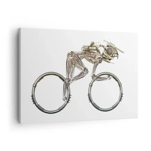 Impression sur toile - Image sur toile - Un vélo mécanique au design futuriste - 70x50cm - Machine exceptionnelle - Décoration murale moderne pour le salon et la chambre ARTTOR