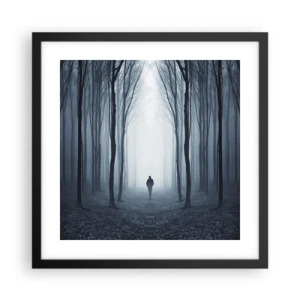 Affiche dans un cadre noir - Poster - Tout est simple et clair - 40x40 cm