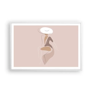 Affiche dans un cadre blanc - Poster - Être une dame - 91x61 cm