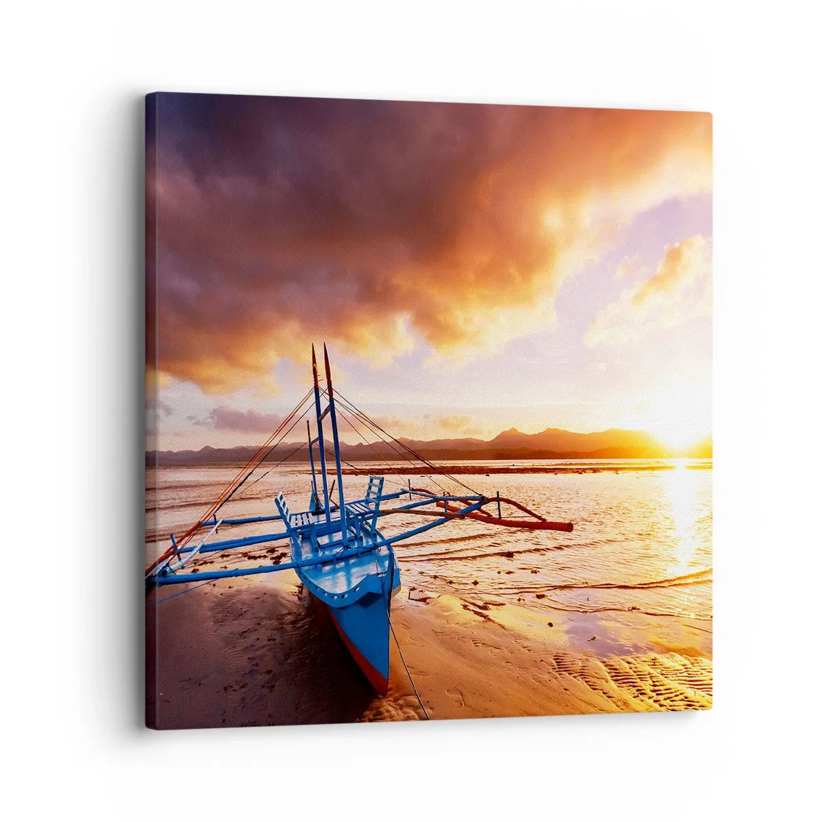 Impression sur toile - Image sur toile - Allongez-vous dans le sable après une longue journée - 30x30 cm