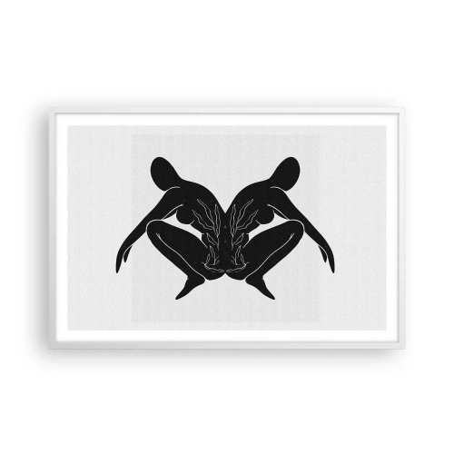 Affiche dans un cadre blanc - Poster - Une âme commune - 91x61 cm
