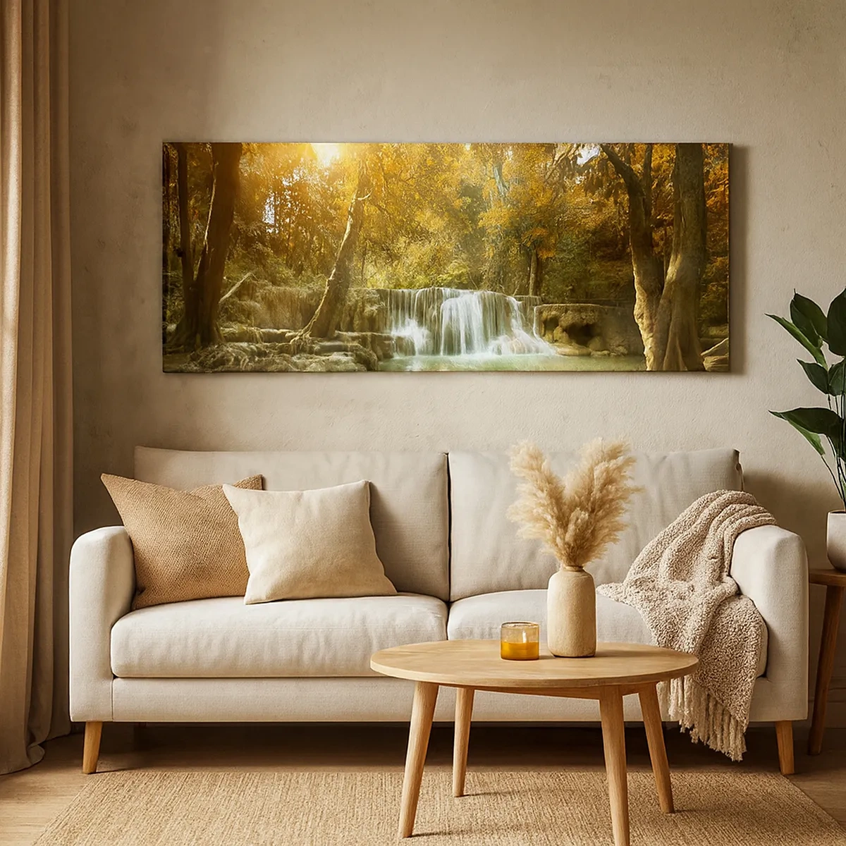 Impression sur toile - Image sur toile - Cascade du parc - 30x30 cm