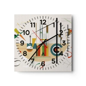 Horloge murale - Pendule murale - Et le monde s’amuse - 40x40 cm
