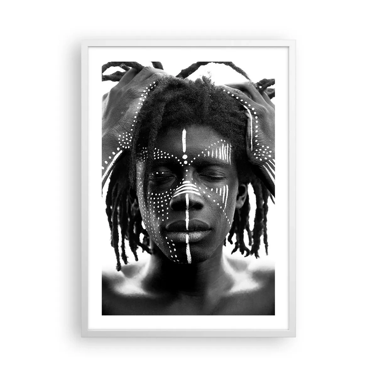 Affiche dans un cadre blanc - Poster - Où êtes-vous? - 50x70 cm