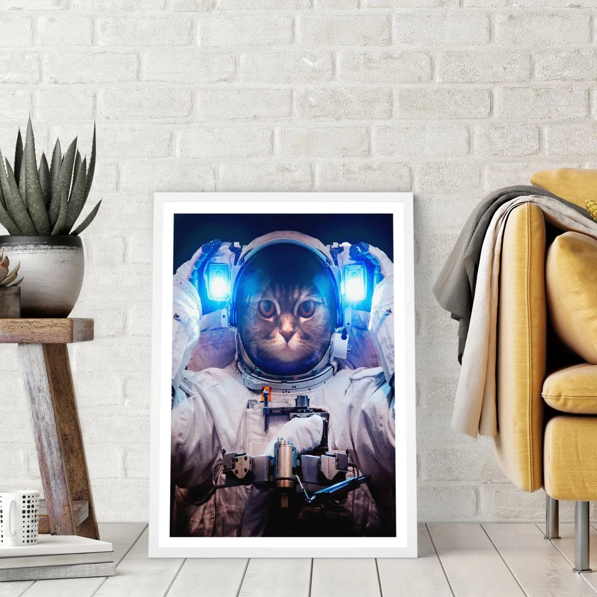 Affiche dans un cadre blanc - Poster - Houston, vous avez un problème - 70x100 cm