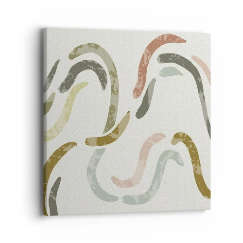Impression sur toile - Image sur toile - Une joyeuse danse de l'abstraction - 40x40 cm