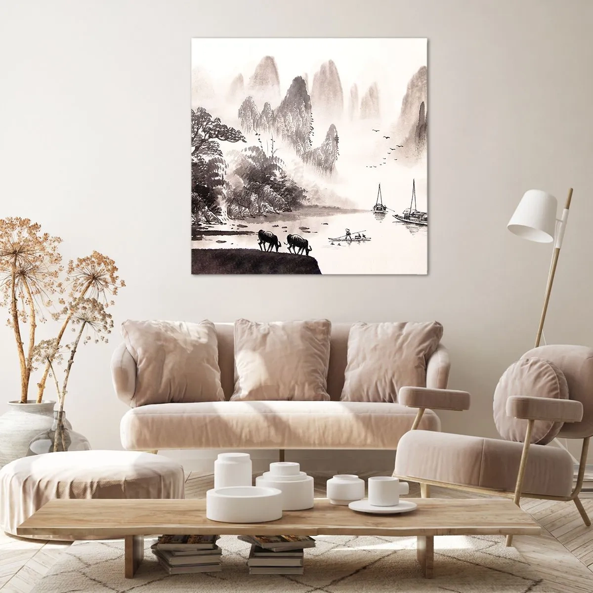 Impression sur toile - Image sur toile - Le quotidien exotique de l'Orient - 70x70 cm