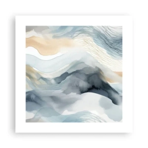 Affiche - Poster - Abstraction enneigée et brumeuse - 40x40 cm