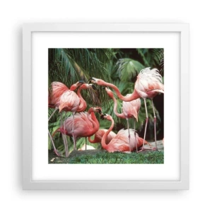 Affiche dans un cadre blanc - Poster - Potins d'après-midi - 30x30 cm