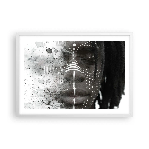 Affiche dans un cadre blanc - Poster - Découvrez l'esprit primal - 70x50 cm