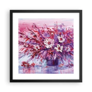 Affiche dans un cadre noir - Poster - Innocence et passion - 40x40 cm