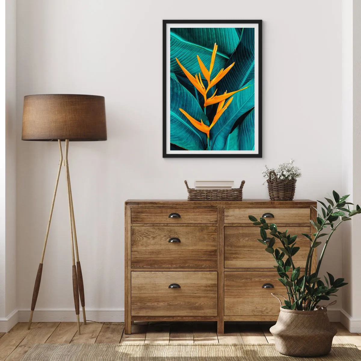 Affiche dans un cadre noir - Poster - Fleur d'Eden - 70x100 cm