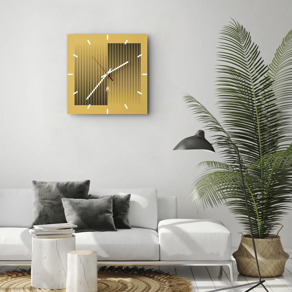 Horloge murale - Pendule murale - Cadre opposé - 30x30 cm