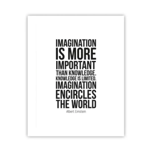 Affiche - Poster - Einstein sur le pouvoir de l'imagination - 40x50 cm