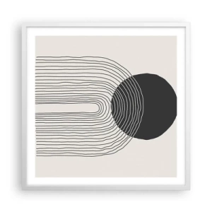 Affiche dans un cadre blanc - Poster - Tremblement et confiance - 60x60 cm