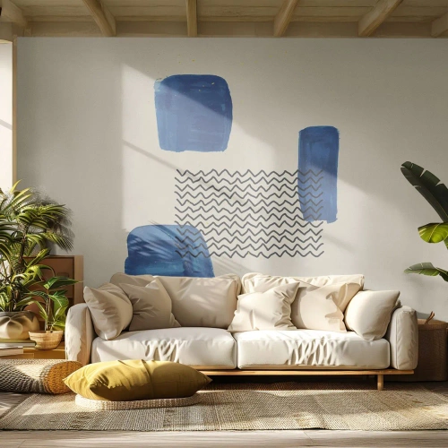 Papier Peint Autocollant Deluxe Sticker - Quatuor abstrait - Abstraction, Morceau, Art moderne. - 450x315 cm