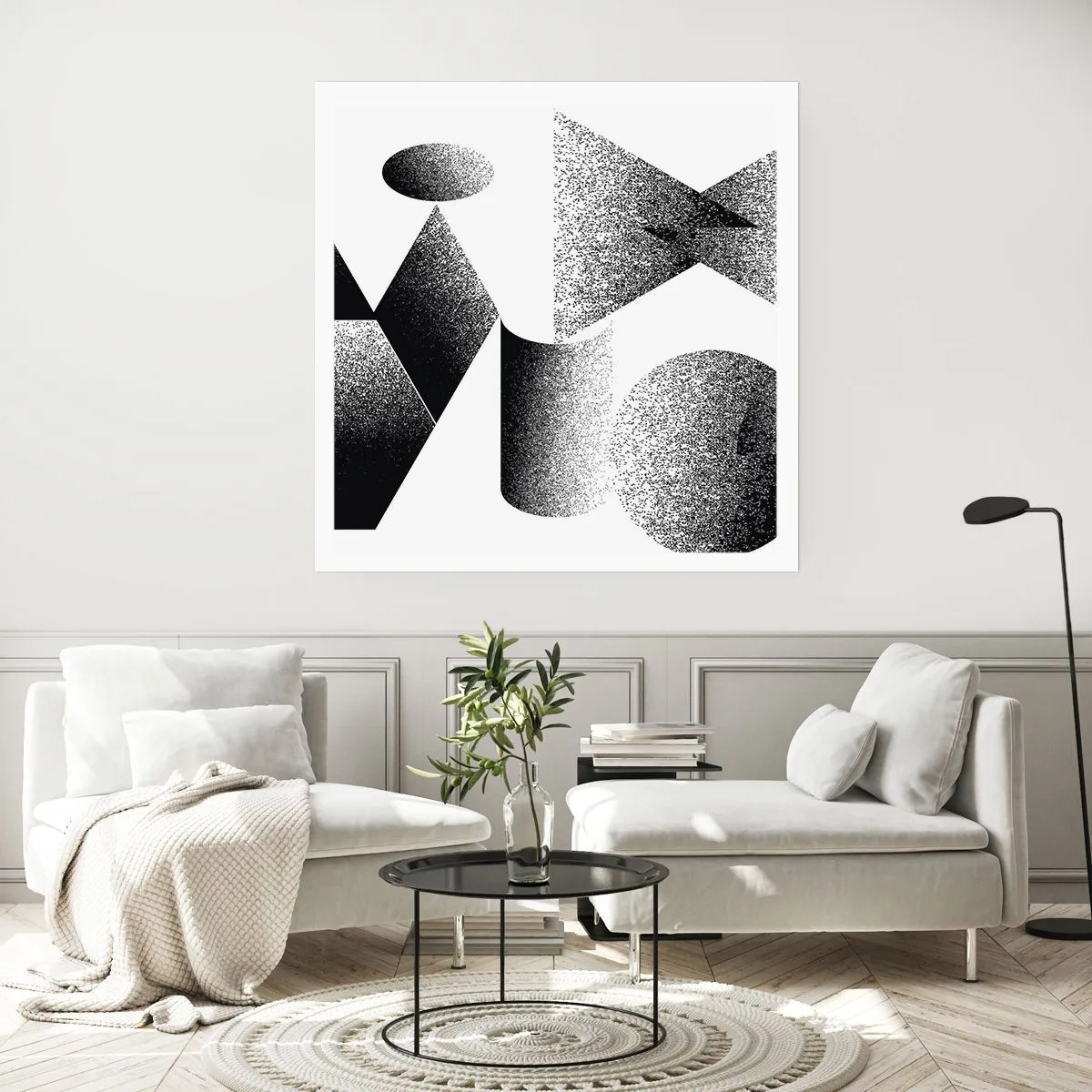 Affiche - Poster - Angles et ovales - 50x50 cm