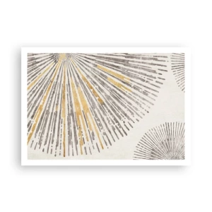 Affiche - Poster - Motif abstrait en forme de rayon - 100x70cm - La beauté du rayon - Décoration murale moderne pour le salon et la chambre ARTTOR