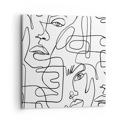 Impression sur toile - Image sur toile - Dans des émotions enchevêtrées - 70x70 cm