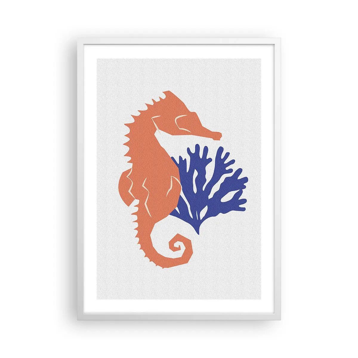 Affiche dans un cadre blanc - Poster - Dans une prairie sous-marine - 50x70 cm