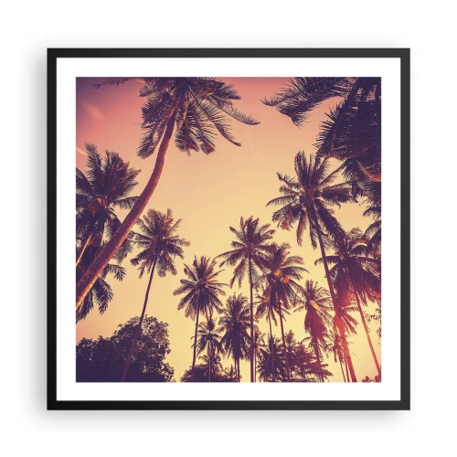 Affiche dans un cadre noir - Poster - Variation tropicale - 60x60 cm