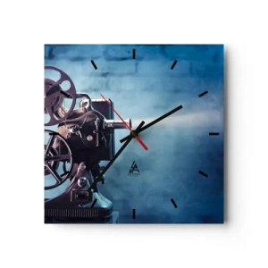 Horloge murale - Pendule murale - Dans un vieux cinéma - 40x40 cm
