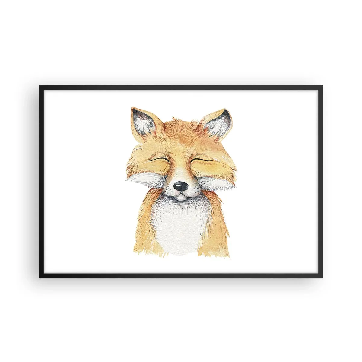 Affiche dans un cadre noir - Poster - Humeurs de renard - 91x61 cm
