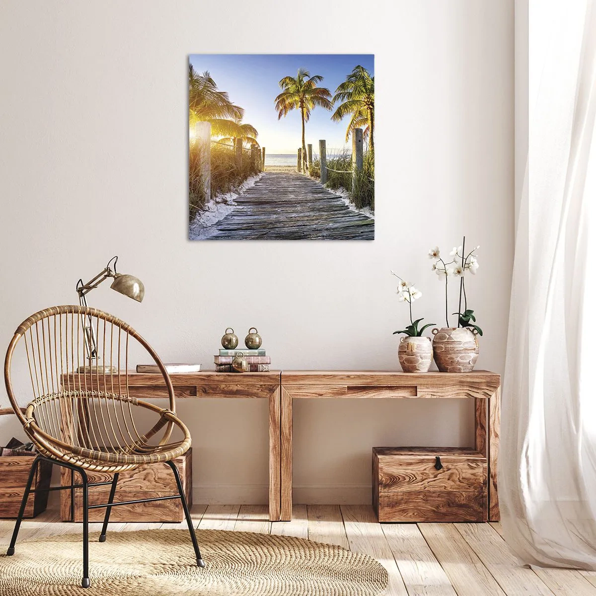 Impression sur toile - Image sur toile - Directement au paradis - 40x40 cm
