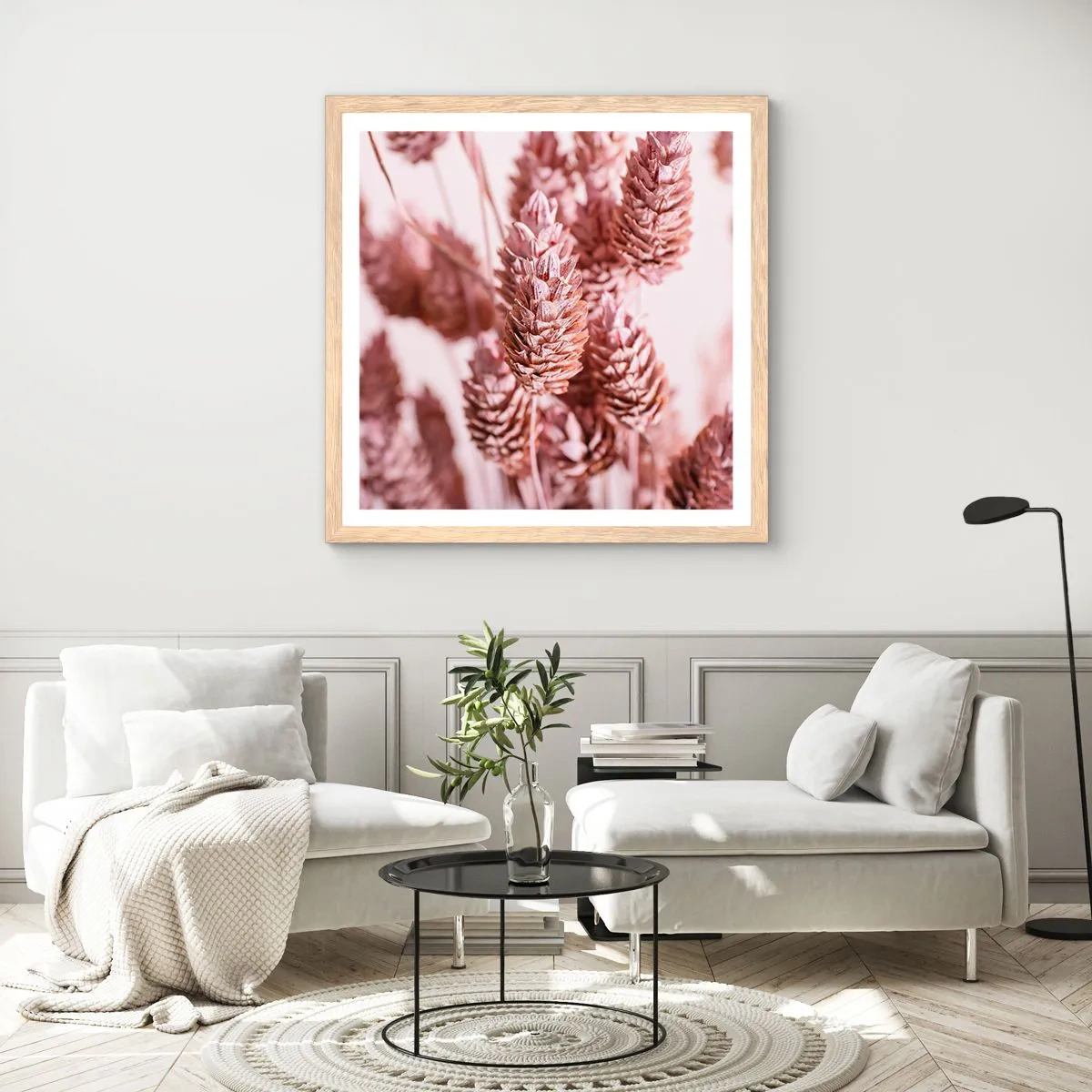 Affiche dans un chêne clair - Poster - Apparemment discret - 40x40 cm