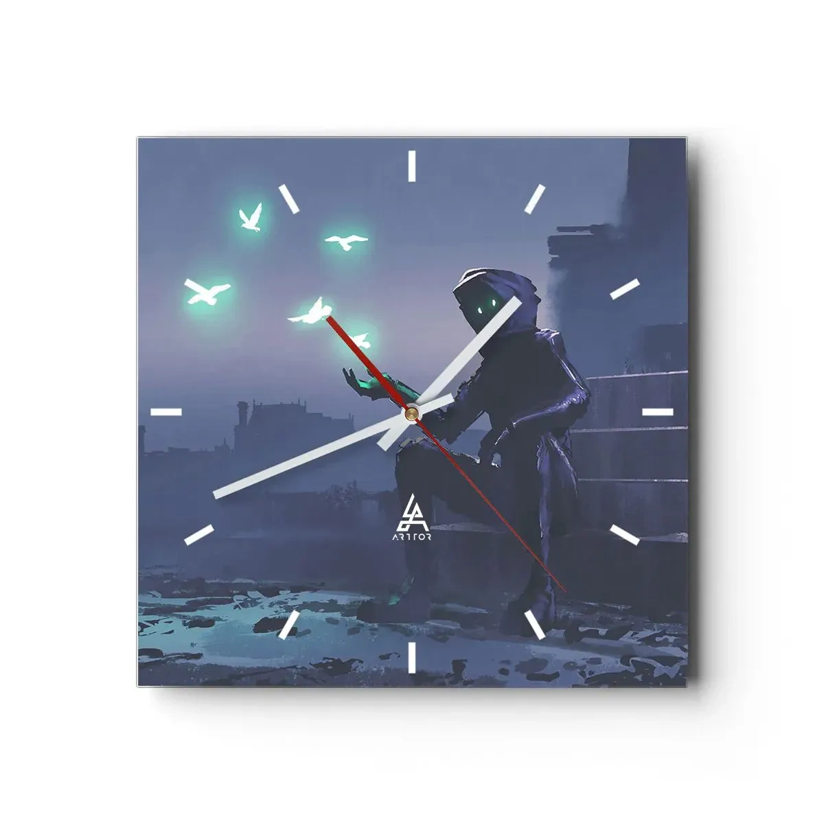 Horloge murale - Pendule murale - La vie reviendra - 40x40 cm