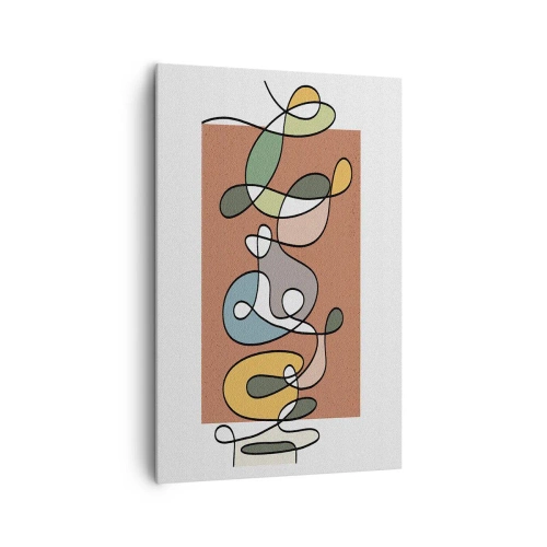 Impression sur toile - Image sur toile - Abstraction : danse colorée - 80x120 cm