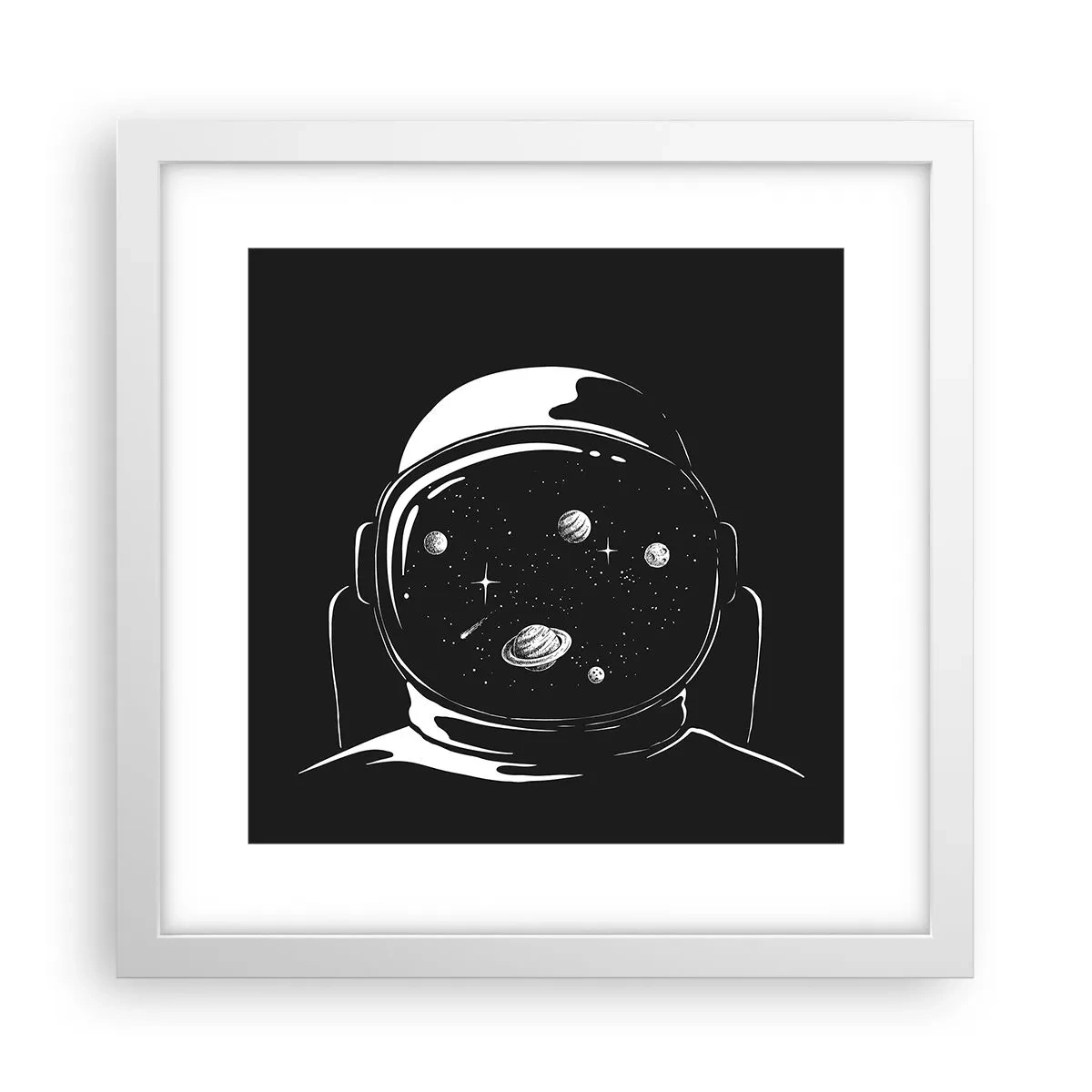 Affiche dans un cadre blanc - Poster - Sympa la vue - 30x30 cm