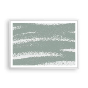 Affiche dans un cadre blanc - Poster - Abstraction dans un climat hivernal - 100x70 cm