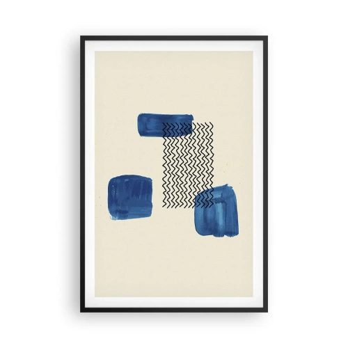 Affiche dans un cadre noir - Poster - Quatuor abstrait - 61x91 cm