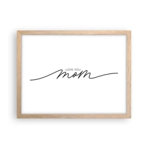 Affiche dans un chêne clair - Poster - Grand chamboulement - 40x30 cm