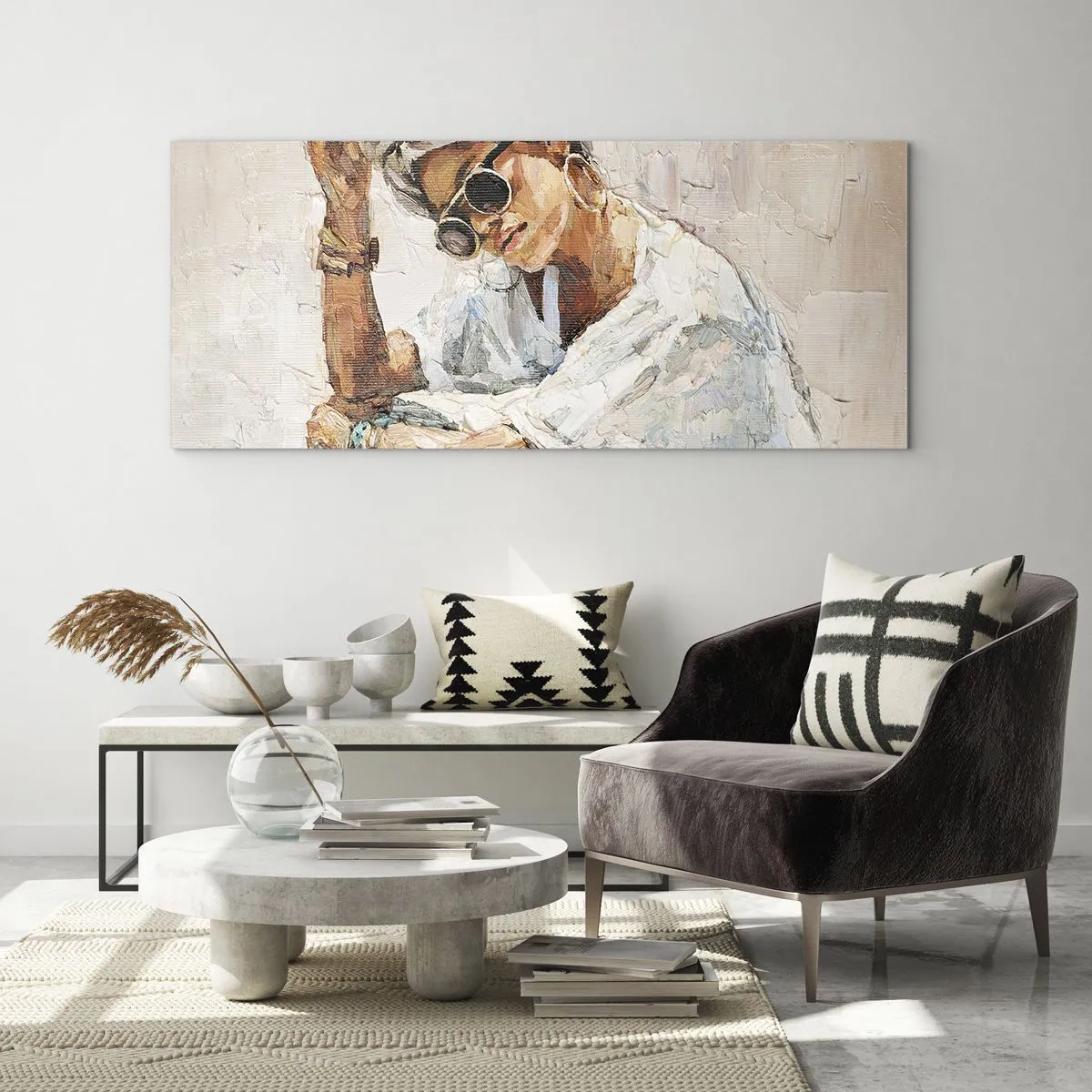 Impression sur verre - Image sur verre - Portrait en plein soleil - 100x40 cm