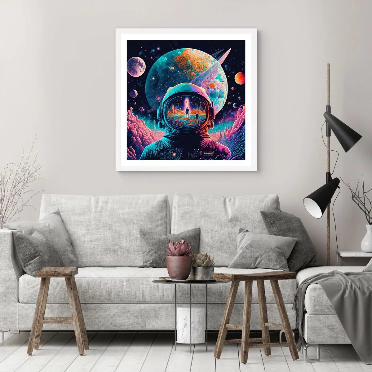 Affiche dans un cadre blanc - Poster - Les philosophes n'en ont pas rêvé - 50x50 cm
