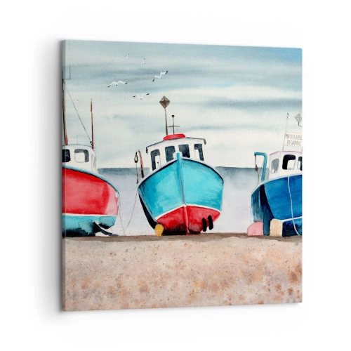 Impression sur toile - Image sur toile - Prêt pour la pêche - 50x50 cm