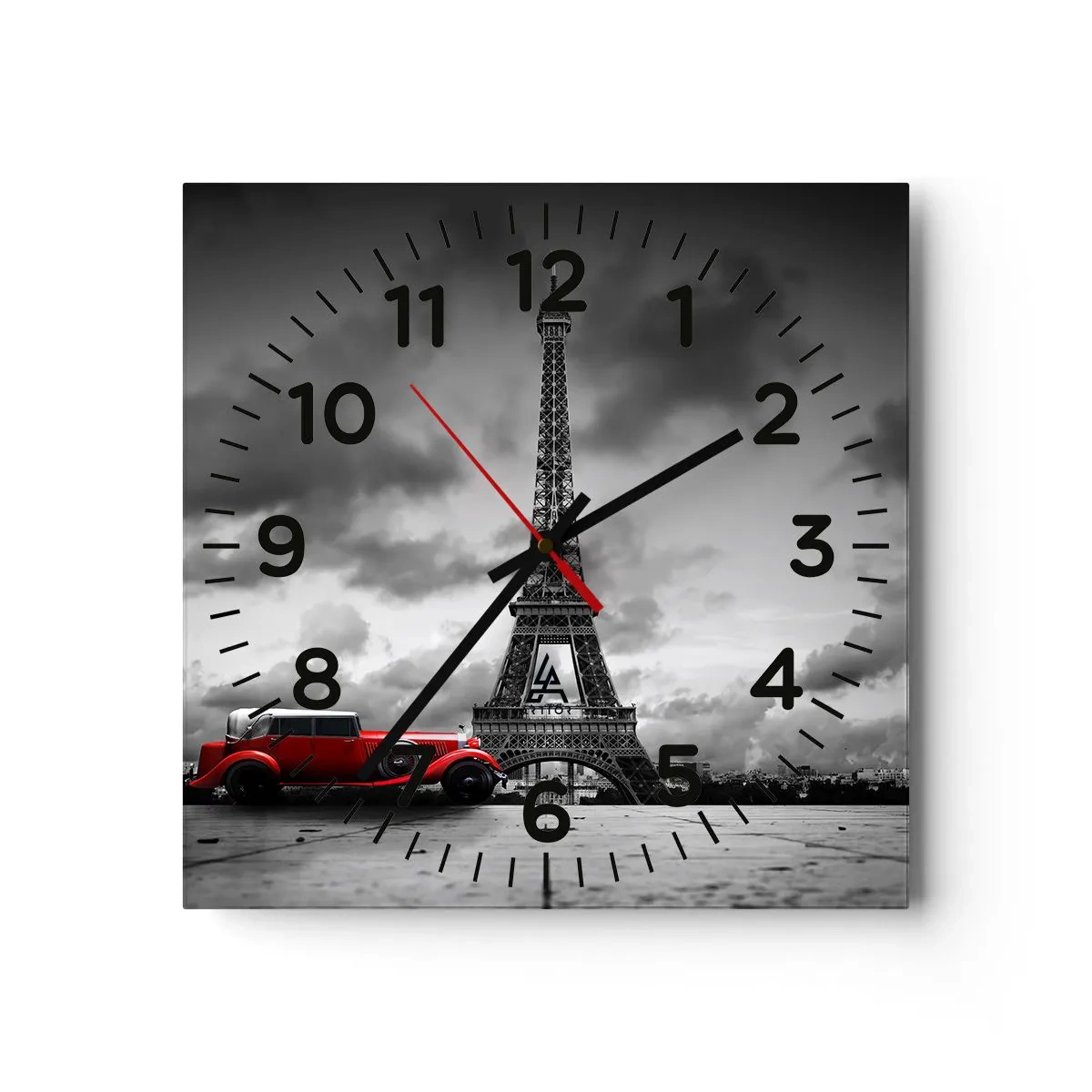 Horloge murale - Pendule murale - Il n'y a pas si longtemps à Paris - 40x40 cm