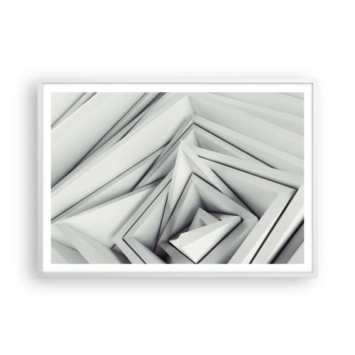 Affiche dans un cadre blanc - Poster - Bourgeon d’angles vifs - 100x70 cm