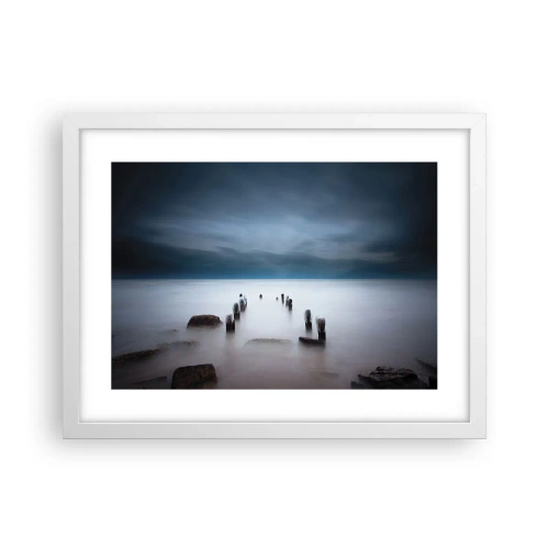 Affiche dans un cadre blanc - Poster - Lac pensif - 40x30 cm