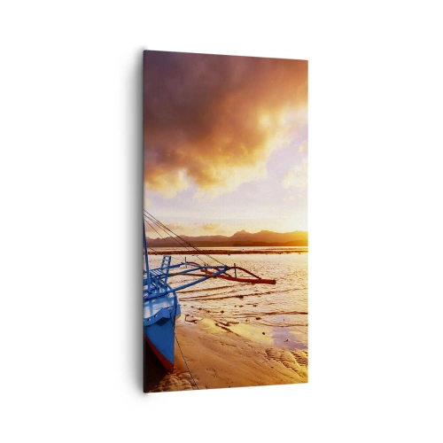 Impression sur toile - Image sur toile - Allongez-vous dans le sable après une longue journée - 65x120 cm