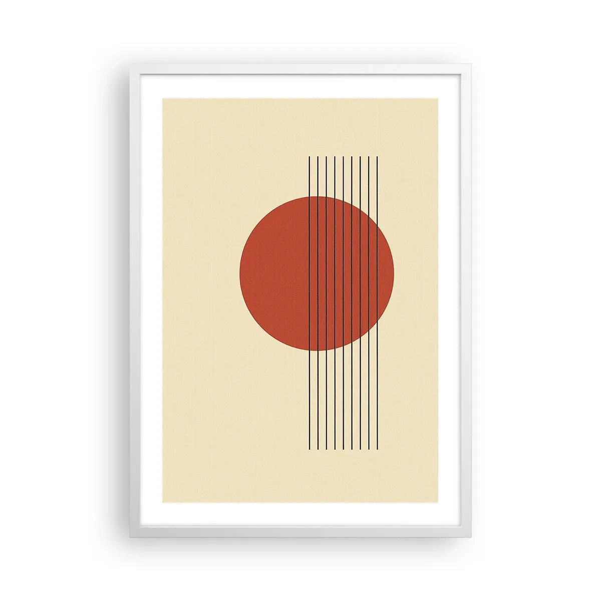 Affiche dans un cadre blanc - Poster - Aux alentours et plus loin - 50x70 cm